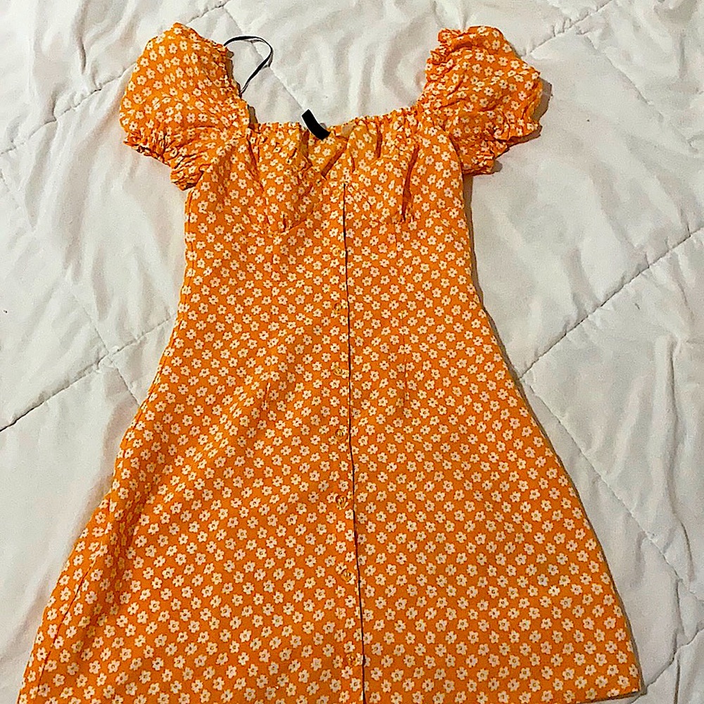 Orange floral dress from H&M